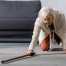 helpless senior woman falling